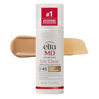 Elta MD UV Clear SPF 46 tinted face sunscreen.